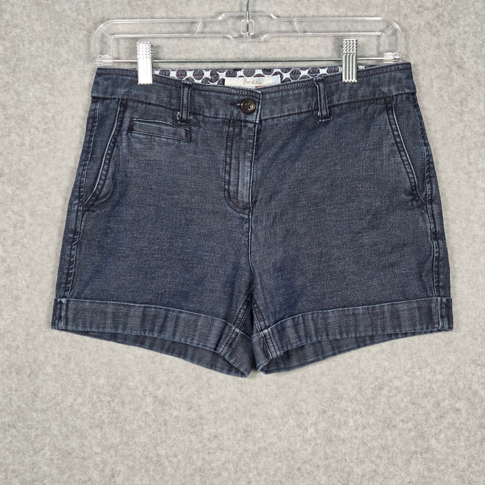 Boden Women 4 Denim Shorts Chambray Cuffed Cotton Summer Beach